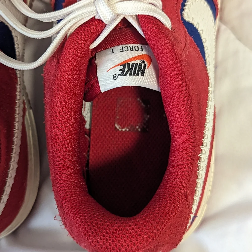 Nike Air force 1 royal blue and red boys Sz: 3y - Picture 4 of 7